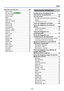 Page 3- 3 -
Índice
Uso del menú [Conf.] .......................... 54
[Ajust. reloj] ................................................. 54
[Aj. auto. hora] DMC-ZS20  ........................ 54
[Hora mundial] 
............................................. 54
[Fecha viaje] ................................................ 54
[Bip] ............................................................. 54
[Volumen] .................................................... 55
[Mem. aj. cliente]...