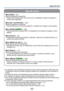 Page 52- 52 -
Ajuste del menú
Tipo de menú
 
●Los ejemplos de la pantalla de operación de este manual pueden ser di\
ferentes de la 
visualización real de la pantalla o algunas partes de la visualizació\
n de la pantalla se 
omiten.
 
●Los tipos de menús y los elementos que se visualizan cambian según\
 el modo. 
●Los métodos de ajuste cambian dependiendo de los elementos de los men\
ús. 
●En el modo de grabación también se puede salir de la pantalla de m\
enús presionando 
el disparador hasta la mitad.
 
●El...