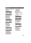 Page 9393VQT0X39
Motion picture recording 
menus
∫[ BASIC]
[ SCENE MODE] (P46)
[ WIND CUT] (P42)
[ REC MODE] (P35)
[ WIDE] (P43)
[ CLOCK SET] (P29)
∫[ ADVANCE]
[ D.ZOOM] (P38)
[ O.I.S.] (P44)
[MAGICPIX] (P45)
[ REC LAMP] (P33)
[ ZOOM MIC] (P38)
∫[ SETUP]
[ DISPLAY] (P95)
[ DATE/TIME] (P30)
[ DATE FORMAT] (P29)
[ FORMAT CARD] (P68)
[ QUICK START] (P19)
[ POWER SAVE] (P95)[ BEEP SOUND] (P95)
[LCDAI] (P31)
[LCDSET] (P30)
[ INITIAL SET] (P95)
[DEMOMODE] (P95)
Still picture recording 
menu
≥For [ SETUP] items, refer...