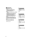 Page 20OM
ªPlayback Mode
[MPEG2/MPEG4] mode
Scene
 1Deleting a Scene [Delete] (l40)
 2Setting the Lock [File Lock] (l41)
 3Scene Detail [Detail] (l41)
PlayList*
 4Selecting and switching a Play List [Switch] 
(l43)
 5Playing back the Play List [Play] (l44)
 6Creating the Play List [Create] (l43)
 7Editing the Play List [Edit] (l44)
 8Edit a title of the Play List [Title] (l46)
 9Deleting a Play List [Delete] (l47)
Program*
10Switching a Program [Switch] (l48)
11Playing back the Program [Play] (l48)
12Edit a...