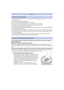 Page 11- 11 -
Before Use
•Use the camera underwater to 7 m (23 feet) with the water temperature between 0oC and 40 oC
 (32  oF and 104 o F).
•Do not use for scuba diving (Aqualung).•Do not use the camera at a depth of over 7 m (23 feet).
•Do not use it in the hot water over 40 oC (104  oF) (in the bath or hot spring).•Do not use the camera underwater for longer than 60 minutes continuously.•Do not open or close the side door underwater.
•Do not apply shock to the camera underwater. (Waterproof performance may...