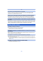 Page 151- 151 -
Otros
•¿Es ésta una imagen que se grabó con otro equipo? En ese caso, estas imágenes pueden 
visualizarse con una calidad de imagen mermada.
•Este dispositivo ajusta automáticamente la abertura durante la grabación de las imágenes en 
movimiento. En estos casos, se interrumpe el sonido. Esto no es un funcionamiento defectuoso.
•Incluso si se usa un dispositivo de reproducción compatible con MP4, la calidad de video o sonido 
de las imágenes en movimiento grabadas puede ser mala o posiblemente no...