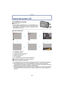 Page 61- 61 -
Grabación
GrabaciónAcerca del monitor LCD
Pulse [DISP.] para cambiar.
1Monitor LCD
•
Cuando aparece la pantalla del  menú, el botón [DISP.] no se 
activa. Durante la reproducción con zoom, mientras reproduce 
las imágenes en movimiento y durante una diapositiva, sólo 
puede seleccionar G o K .
¢1 Si el [Histograma] en el menú [Conf.] está ajustado en [ON], se visualizará el histograma.
¢ 2 Si [Configuración Sensor] en el menú [GPS/Sensor] se fija en [ON], se visualiza la 
información sobre el...