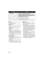 Page 4646LSQT1561
Fade:
≥ The thumbnails of scenes recorded using fade 
in become black (or white).
Help mode:
≥ When the help mode is used, functions cannot 
be set.
≥ When the help mode is used, motion pictures 
and still pictures cannot be recorded.
MagicPix:
≥ Recorded scene is seen as if frames were 
missed.
≥ The MagicPix function makes the signal 
charging time of CCD up to approximately 30 k 
longer than usual, so that dark scenes can be 
recorded brightly. For this reason, bright dots 
that are usually...