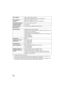 Page 112112LSQT1449
Motion pictures
*1 Cannot be guaranteed in operation.
*2 The 80 GB hard drive utilizes a portion of the storage space for formatting, file management and 
other purposes. 80 GB is 80,000,000,000 bytes. Usable capacity will be less.
*3 The 60 GB hard drive utilizes a portion of the  storage space for formatting, file management and 
other purposes. 60 GB is 60,000,000,000 bytes. Usable capacity will be less.
Mass (Weight) Approx. 300g (Approx. 0.66 lbs.)
[without battery (supplied) and an SD...