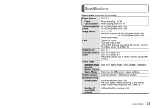 Page 2322   VQT3E21 (ENG) (ENG) VQT3E21   23
Reading the Owner’s Manual (PDF format) 
(Continued)Specifications
 ■When the Owner’s Manual (PDF format) will not open
You will need Adobe Acrobat Reader 5.0 or later or Adobe Reader 7.0 
or later to browse or print the Owner’s Manual (PDF format).
Insert the CD-ROM containing the Owner’s Manual (supplied),
click 
 and then follow the messages on the screen to install.
Compatible OS: Windows 2000 SP4 / Windows XP SP3 / Windows 
Vista SP2 / Windows 7
 • You can...