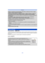 Page 83- 83 -
Grabación
•Según las condiciones de funcionamiento, puede tardar un tiempo para tomar la imagen 
sucesiva si repite la grabación de imágenes.
•Puede llevar tiempo guardar las imágenes tomadas en el Modo de ráfaga en la tarjeta. Si 
toma imágenes de forma continua mientras guarda, la cantidad máxima de imágenes 
grabables disminuye. Para la toma continua, se recomienda usar una tarjeta de memoria de 
alta velocidad.
•La velocidad de ráfaga (imágenes/segundo) podría reducirse según el ambiente de...