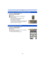 Page 101- 101 -
Wi-Fi
1Connect to a smartphone/tablet. (P97)
2Operate the smartphone/tablet.
1Connect to a smartphone/tablet. (P97)2Operate the smartphone/tablet.
Taking pictures via a smartphone/tablet (remote recording)
1Select [ ].
2 Operate the zoom to decide on the composition.
3 Release the shutter.
•
The recorded images are saved in the camera.•Motion pictures cannot be recorded.•Some settings are not available.
•If you use the zoom, the lens barrel will be extended. This 
may cause the camera to tilt. We...