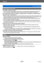 Page 216Others
Q&A  Troubleshooting
- 216 -VQT4J11
Recording (continued)
The subject appears distorted. ●An MOS is used as the imaging device for this unit, so if the subject passes quickly in front of the 
lens, it will appear slightly distorted. Note, however, that this does not indicate a malfunction.
An unusual noise, such as a clicking or buzzing noise, is recorded on a motion picture.
The audio level is extremely low.
 ●When recording a motion picture in a quiet environment, noise due to the motion of the...