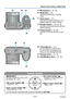 Page 11- 11 -VQT4K59
Names and Functions of Main Parts
Cursor button
[MENU/SET]Use this to display the menus, enter 
the settings, etc. (→42)
Left cursor button () • Self-timer (→60)
Down cursor button () • Macro Mode etc. (→57)
Up cursor button () • Exposure Compensation, Auto Bracket etc. (→61)
Right cursor button () • Flash (→54)
 ●In this manual, the button that is used is indicated by    .
20
Tripod Mount (→117)
Do not attach to a tripod with a 
5.5 mm (0.22”) or longer screw. 
Doing so may damage this...