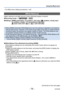 Page 76- 76 -VQT4K59
Using the [Rec] menu
[White Balance]
Adjust coloring to suit light source if colors otherwise appear unnatural.
 
■Recording mode:        
 
■Settings:  [AWB] (automatic) /  (outdoor, clear sky) /  (outdoor, cloudy sky) / (outdoor, shade) /  (Incandescent lighting) /  (uses value set in ) /  (set manually)
 ●When [AWB] (Automatic White Balance) is set, the coloring is adjusted in accordance 
with the light source. However, if the scene is too bright or too dark or if other extreme...