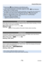 Page 79- 79 -VQT4K59
Using the [Rec] menu
 ●Cannot set to  (Face Detection) in the following case:
 • Scene Modes ([Panorama Shot] [Night Scenery] [Food])
 ●If the camera misinterprets a non-human subject as a face in  (Face Detection) 
setting, switch to another setting.
 ●If conditions prevent the face from being recognized, such as when the movement of 
the subject is too rapid, the [AF Mode] setting switches to  (9-area-focusing). ●Use  (1-area-focusing) if focus is difficult to align with  (Spot-focusing)....