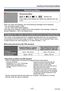 Page 17- 17 -VQT4V99
Inserting and removing the batteries
Remaining battery
Remaining battery
(flashes red)
If the battery mark flashes red, replace the batteries with new 
ones.
When you insert new batteries, one of the following messages will be displayed. • [To use alkaline battery (LR6)] • [To use nickel metal hydride battery]
If the type of new batteries is dif

ferent from that indicated in the message, change the 
setting of [Battery] (→46) in the [Setup] menu.
Guidelines for number of recordable...