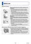 Page 6- 6 -VQT4V99
Before use
 ■Camera handling
Keep the camera away from excessive vibration, force, 
or pressure.
 ●Avoid using the camera under the following conditions, 
which may damage the lens, LCD monitor, or camera 
body. This may also cause the camera to malfunction or 
prevent recording.
 • Dropping or hitting the camera against a hard surface • Pushing with excessive force on the lens or LCD monitor • When carrying or using the playback feature, ensure that the lens is in the stored position, with...