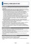 Page 123- 123 -VQT4W01
Avisos y notas para el uso
Durante el uso
 ●La cámara se puede calentar si se usa durante mucho tiempo, pero no s\
e trata de 
ningún fallo.
 ●Mantenga esta unidad tan lejos como sea posible de equipos electromagné\
ticos 
(como hornos de microondas, televisores, juegos de vídeo, etc.).
 •Si usa esta unidad encima o cerca de un 

TV, las imágenes y/o el sonido de la misma 
puede que sean distorsionados por la radiación de ondas electromagné\
ticas.
 • No use esta unidad cerca de teléfonos...