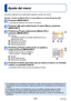 Page 43- 43 -VQT4W01
Ajuste del menú
Consulte el ejemplo de procedimiento siguiente cuando use menús.
Ejemplo:  
Cambio de [Modo 
 AF] en el menú [Rec] en el modo [Programa AE]
Presione [MENU/SET]
La pantalla de selección de menús se visualiza.
Presione   para seleccionar el menú [Rec] y presione 
[MENU/SET]
Presione   para seleccionar [Modo AF] y 
presione [MENU/SET]
:  Páginas
Las páginas también se pueden seleccionar con la 
palanca del zoom.
: Descripción de menús: Elementos de menús: Guía de operaciones...