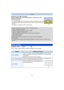 Page 82- 82 -
Recording
∫Setting up [ ] ([AF Tracking])
Align the subject with the AF tracking frame, and then press  4 to 
lock onto the subject.
A AF tracking frame
•AF area will be displayed in yellow when a subject is recognized, and focus will 
automatically adjust continuously following the subject’s movement (Dynamic 
tracking).
•AF tracking is canceled when 4 is pressed again.
•Dynamic tracking function may  not work in the following cases:
–When the subject is too small–When the recording location is...