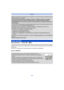 Page 85- 85 -
Grabación
•Según las condiciones de funcionamiento, puede tardar un tiempo para tomar la imagen sucesiva si 
repite la grabación de imágenes.
•Puede llevar tiempo guardar las imágenes tomadas en el Modo de ráfaga en la tarjeta. Si 
toma imágenes de forma continua mientras guarda, la cantidad máxima de imágenes 
grabables disminuye. Para la toma continua, se recomienda usar una tarjeta de memoria de 
alta velocidad.
•La velocidad de ráfaga (imágenes/segundo) puede reducirse según el ambiente de...