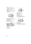 Page 10Preparation
10VQT0U87
adjustment (P62)/Backlight 
compensation in simple mode (P28) 
button
7 [MENU/SET] button (P20)
8 [DISPLAY] (P36)/[HIGH ANGLE] (P38)  button
9 Delete (P34)/Single or burst mode 
(P46) button
10 Microphone (DMC-LZ5) (P55, 66, 75)
11 Zoom lever (P29)
12 Optical image stabilizer button (P45)
13 Mode dial (P5)
14 Shutter button (P24, 55)
15 Camera ON/OFF switch (P11, 19)
16 Strap eyelet
17 Lens barrel
18 Card door (P16) 19 [DIGITAL/AV OUT] socket
(DMC-LZ5)
[DIGITAL/V.OUT] socket...