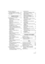 Page 77VQT0Y28
Reproducir imágenes en 
movimiento/imágenes con audio......... 66
Crear imágenes fijas con una imagen en 
movimiento .......................................... 68
Ajustes de menú
Uso del menú del modo [REC] ............... 70
 [BALANCE B.]
Ajustar el matiz para una imagen 
más natural....................................... 71
 [SENS.DAD]
Ajuste de la sensibilidad de luz ........ 73
 [ASPECTO]
Ajuste de la relación de aspecto de 
las imágenes .................................... 74
 [TAMAÑ....