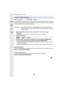 Page 209209
9. Estabilizador, zoom y flash
Modos Aplicables: 
Al usar flashes que admiten control inal ámbrico (DMW-FL360L, DMW-FL580L: opcional), 
puede controlar el disparo del flash integrado (o  de un flash colocado en la zapata de esta 
unidad) y tres grupos de flashes por separado.
1Ajuste los flashes externos que se controlarán en modo RC, y luego 
colóquelos.
•
Ajuste el canal y los grupos de los flashes externos que se controlarán.
2Seleccione el menú.
3Presione  3/4  para seleccionar [Inalámbrico],...
