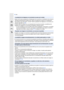 Page 347347
14. Otro
•Según la [Formato de grabación] y [Calidad grab.] de una película, la habilitación de la clase de 
velocidad requerida para la tarjeta varía. Utilice una tarjeta que cumpla con la clasificación. 
Para obtener más información, consulte 
“Sobre la grabación de imágenes en movimiento y la 
clase de velocidad” en P30 .•Cuando utiliza una tarjeta con una velocidad lent a de escritura de datos, es posible que la 
grabación de imágenes en movimiento se detenga a mitad de camino. > Si usa una...