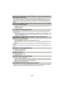 Page 219- 219 -
Otro
[TARJETA NO FORMATEADA CON ESTE CUERPO, ASÍ QUE NO ES APROPIADA 
PARA GRABAR PELÍCULAS.]
•
La velocidad de escritura es inferior si la tarjeta ha sido formateada usando un PC u otro 
equipo. Como consecuencia, la grabación de imágenes en movimiento puede detenerse a la 
mitad. Si esto sucede, guarde los datos en otro soporte y (P39) formatee la tarjeta en este 
aparato.
[NO SE PUEDE GRABAR PORQUE EN ESTA TARJETA HAY DATOS DEL FORMATO 
(NTSC/PAL) INCOMPATIBLES.]
> Si quiere borrar unas...