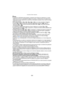 Page 84Avanzadas (Grabar imágenes)
- 84 -
Nota
•Cuando [AF CONTINUO] está ajustado, la predicción del enfoque se realizará en un rango 
posible para priorizar la velocidad de ráfaga. Por lo tanto, si intenta tomar una imagen de un 
sujeto que se mueve rápidamente, puede tener difi cultades al ajustar el foco o bien el enfoque 
puede llevar tiempo.
•Sólo puede seleccionar [ ], [ ], [ ], [ ] y [ ] en el modo automático inteligente.•Cuando [ ] o [ ] se selecciona, [CALIDAD] sólo puede ajustarse a [ A] o [ ›]. Si...