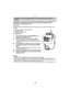 Page 179- 179 -
Otros
El adaptador de CA (opcional) únicamente puede utilizarse con el acoplador de CC 
de Panasonic (Solamente para mostrar en el negocio). El adaptador de CA 
(opcional) no puede utilizarse solo.
Preparación:
Apague la fuente de alimentación [OFF] y compruebe que el cilindro del objetivo esté 
retraído.
A Tapa de la tarjeta de memoria/batería
B Acoplador de CC
C Tapa del acoplador de CC
D Adaptador de CA
E Cable de CA
1Tire para abrir la tapa de la tarjeta/batería y la 
cubierta del acoplador...