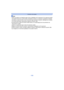 Page 189- 189 -
Conexión a otro equipo
Nota
•Utilice una batería con bastante carga o bien el adaptador de CA (opcional). Si la carga que queda 
de la batería disminuye cuando están conectadas la cámara y la impresora, parpadea el indicador 
de estado y la alarma emite un bip. Si eso tiene lugar durante la impresión, deténgala de inmediato. 
Si no está imprimiendo, desconecte el cable de conexión USB.
•No desconecte el cable de conexión USB mientras  se visualiza [å ] (Icono de prohibición de 
desconectar el...