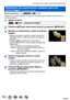 Page 189189
Funciones para sujetos y propósitos específicos
Realización de exposiciones múltiples para una 
única imagen  
[Exposición múltiple]
Modo de grabación: 
Puede crear un efecto similar a la operación de hasta cuatro tiempos \
de exposición en 
una única imagen.
1Ajuste el menú
 →  [Rec] → [Exposición múltiple]
2Presione   para seleccionar [Inicio] y presione [MENU/SET]
3Decida su composición y tome la primera 
imagen
 • Después de grabar la primera imagen, presione el disparador hasta la mitad para...