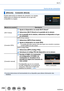 Page 296296
Wi-Fi
Acerca de las conexiones
[Directo]    Conexión directa
Puede seleccionar el método de conexión a su equipo.
Seleccione un método de conexión con el que sea 
compatible su equipo.
Método de conexiónDescripción
[Wi-Fi Direct]
1Ajuste el dispositivo en modo Wi-Fi Direct®
2Seleccione [Wi-Fi Direct] en la pantalla de la cámara
3En la pantalla de la cámara, seleccione el dispositivo al que 
se conectará
[Conexión WPS] [WPS (Pulse botón)]
1Seleccione [WPS (Pulse botón)]
2Ajuste el dispositivo en modo...