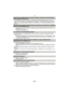 Page 203- 203 -
Otro
[TARJETA NO FORMATEADA CON ESTE CUERPO, ASÍ QUE NO ES APROPIADA 
PARA GRABAR PELÍCULAS.]
•
La velocidad de escritura es inferior si la tarjeta ha sido formateada usando un PC u otro 
equipo. Como consecuencia, la grabación de imágenes en movimiento puede detenerse a la 
mitad. Si esto sucede, guarde los datos en otro soporte y (P38) formatee la tarjeta en este 
aparato.
[NO SE PUEDE GRABAR PORQUE EN ESTA TARJETA HAY DATOS DEL FORMATO 
(NTSC/PAL) INCOMPATIBLES.]
> Si quiere borrar unas...
