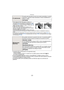 Page 33- 33 -
Preparación
•Si hay algunas áreas saturadas en blanco, le 
recomendamos que compense la exposición hacia 
el negativo (P76) refiriéndose al histograma  (P65) y 
luego volviendo a tomar la imagen. Puede salir una 
imagen de mejor calidad.
•Puede haber áreas saturadas en blanco si la 
cámara y el sujeto están demasiado cerca cuando 
toma las imágenes con el flash. 
Si [DESTACAR] está ajustado en [ON] en este caso, 
el área directamente iluminada por el flash se saturará en blanco y destellará en...