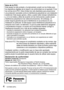 Page 44   VQT5B59 (SPA)
Nota de la FCC:Este equipo ha sido probado y ha demostrado cumplir con los límites para 
los dispositivos digitales de la clase B, de conformidad con el apartado 15 de 
las normas de la FCC. Estos límites han sido diseñados para proporcionar 
una protección razonable contra la interferencia perjudicial en una instalación 
residencial. Este equipo genera, utiliza y puede radiar energía radioeléctrica, 
y, si no se instala y utiliza de acuerdo con las instrucciones, puede causar...