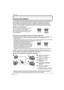 Page 14VQT1U3414
Antes del uso
Acerca del objetivo
Esta cámara puede utilizar los objetivos dedicados compatibles con el est ándar de soporte de objetivos 
del sistema Micro Four Thirds (soporte Micro Four Thirds) como el objetivo incluido en DMC-G1K.
Elija un objetivo que corresponda a la escena a ser grabada y la utilización de las imágenes.Si usa un objetivo diferente del dedicado intercambiable, el enfoque automático no puede 
activarse y no será posible una medición esmerada. Ni tampoco obrarán algunas...
