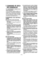 Page 15
- 15 - 

I. CONSIGNES  DE  SECU­
RITE GENERALES
 AVERTISSEMENT!  Veuillez  lire tou­
tes les instructions.Si  les  instructions  détaillées  ci-dessous  ne sont  pas  observées,  cela  peut  entraîner  une électrocution,  un  incendie  et/ou  des  blessures graves. Le terme “outil mécanique” utilisé dans tous  les  avertissements  ci-dessous  se  réfère aux  outils  mécaniques  opérés  par  cordons d'alimentation et par batterie (sans fil).
CONSERVEZ  CES  INSTRUC­
TIONS
Sécurité de la zone de...