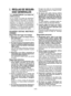 Page 30
- 30 - 

I. REGLAS DE SEGURI­
DAD GENERALES
 ¡ADVERTENCIA! Lea todas las 
instrucciones.
Si  no  cumple  con  todas  las  siguientes 
instrucciones  puede  recibir  una  des-
carga  eléctrica,  incendio  y/o  heridas g r a v e s .   E l   t é r m i n o  “h e r r a m i e n t a eléctrica”  en  todas  las  advertencias  a continuación se refiere a su herramienta eléctrica  conectada  al  tomacorriente (cableado)  y  a  la  herramienta  eléctrica que funciona con batería (sin cable).
G U A R D E  E S TA S...