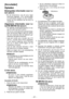 Page 57- 57 -  
[Acculader]
Opladen
Belangrijke informatie voor Li-
ion accu’s
•Als de temperatuur van de accu lager 
wordt	dan	ongeveer	−10°C,	zal	het	oplad -
en automatisch stoppen om een verslech -
tering van de toestand van de accu te 
voorkomen.
Algemene informatie voor Li-
ion/Ni-MH/Ni-Cd accu’s
•  De optimale omgevingstemperatuur is tus -
sen 0°C (3 °F) en 40°C (104°F). 
  Als de accu wordt gebruikt terwijl de temper -
atuur van de accu lager is dan 0°C (3 °F), 
kan het voorkomen dat het...