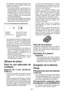 Page 67- 67 -  
de  advertencia  de  sobrecalentamiento  en 
el  panel  de  control  destella  cuando  esta 
función está activada.
•
  Si  se  activa  la  función  de  protección  de 
sobrecalentamiento,  espere  hasta  que 
el  destornillador  se  haya  enfriado  com-
pletamente  (por  lo  menos  30  minutos). 
El  destornillador  está  listo  para  usar 
cuando  se  apaga  la  luz  de  advertencia 
de sobrecalentamiento.
•

  Evite utilizar el destornillador de tal forma 
que la función de protección de...