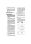 Page 97- 97 -  
. AVSEDD ANVÄNDNING
Verktyget är en slagborr för borrning 
i betong. Verktyget har dessutom ett 
läge med enbart rotation utan slag-
effekt. Detta läge lämpar sig för borr-
ning i metall och trä.
Läs “Säkerhetsföreskrifterna” och föl-
jande text innan användning.
. ADDITIONAL
SÄKERHETSREGLER
 1)  Använd extrahandtaget (stöd-
handtaget), som följer med verk-
tyget. Förlorad kontroll kan orsaka 
personskada.
  2)   Tänk på att maskinen alltid är an-
vändningsklar, eftersom den inte 
behöver...