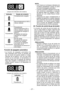 Page 37- 37 -  
 Lámpara de indicadora de la batería
Indicador Estado de la batería
Completamente cargada
Aproximadamente el 40% o 
menos restante
Parpadeando
Parpadeando. 
Aproximadamente 0% o 
menos restante (indica la 
necesidad de recargar la 
batería)
El paquete de baterías 
requerirá ser cargado 
pronto.
Parpadeando
No hay carga
El paquete de baterías 
requiere ser cargado.
(La función de apagado 
automático de la 
herramienta se activará en 
esta etapa.)
Función de apagado automático
• L a   f u n c...