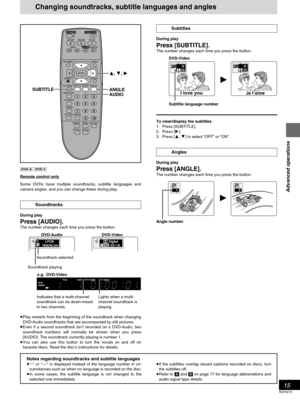 Page 1515
Advanced operations
RQT6270
ENTER
POWER
STOPPAUSEPLAY
OPEN/CLOSE
SKIP
TOP MENUMENU
DISPLAYRETURN
GROUP PAGEAUDIO ONLY
HP-V.S.S. SP-V.S.S.
6 :9 5∫;SLOW /SEARCH
