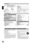 Page 4RQT7584
4
Accessories
(Only for U.S.A.) To order accessories, refer to 
“Accessory Purchases” on page 21.
(Only for Canada) To order accessories, call the 
dealer from whom you have made your purchase.
Use numbers when asking for replacement parts.
∏1 Remote control (EUR7720KG0)
∏1 AC power supply cord (K2CB2CB00016)
∏1 Audio/video cable (K2KA2CA00009)
∏1 HDMI cable (K1HA19DA0001)
∏2 Remote control batteries
[Note]The included AC power supply cord is for use with this unit only. Do not 
use it with other...