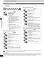 Page 28Advanced operations
RQT5741
28
Using On-Screen Menu Icons
Icons for unit information
Video menu
IconContent
High sharpness (6 to 	6)
Finely adjusts the sharpness of the edges of
the vertical lines.
V sharpness (1 to 	2)
Adjusts the sharpness of the edges of the
horizontal lines.
Edge (3 to 0)
Improves edges in the background to reduce
overshooting and improve the sense of depth.
TINT (15 to 	15)
Changes the overall tint of the picture.
IconContent
		
Digital picture mode
To...