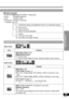 Page 25Advanced Operations
25RQT6025
Icons for unit information
bSignal type/data
LPCM/PPCM/ÎDigital/DTS/MPEG: Signal type
k (kHz): Sampling frequency
b (bit): Number of bits
ch (channel): Number of channels
Example: 3
/2.1ch
.1: Subwoofer signal (not displayed if there is no subwoofer signal)
0: No surround
1: Mono surround
2: Stereo surround (left/right)
1: Center
2: Front leftiFront right
3: Front leftiFront rightiCenter
IconContent
V.S.S. mode (➡page 17)
≥SP-V.S.S. (Dolby Digital, DTS, MPEG, LPCM, 2-channel...