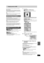 Page 7575
RQT9434
Music
Copying music to HDD
You can store the two formats of music data in this unit’s HDD.
Music CD (CD-DA)
When inserting music CDs, this unit makes access to the internal 
Gracenote
® Database to obtain title information. The album name, 
track name and artist name are as signed automatically allowing you 
find the track easily when playing back.
MP3
You can copy MP3 files from the DVD-R, DVD-R DL, CD or USB 
memory.
The track name and artist name will be displayed on this unit if the...