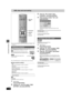 Page 5858
RQT7394
Convenient functions
HDD, disc and card setting
≥You can use SD Memory Cards with capacities from 8 MB to 1 GB 
(➡page 21).
∫Setting the protection for the whole disc or card
≥For a DVD-RAM with a cartridge or for a card
[RAM]
With the write-protect tab in the protect position, 
play automatically starts when inserted in the unit.
[SD] [PC]
Switch the write-protect switch to the 
“LOCK” position.
≥For a DVD-RAM without a cartridge (➡ below, Disc Protection)
∫Other protection settings
[RAM]...