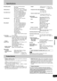 Page 5959
RQT6981
Reference
Specifications
Recording system:DVD video recording standards
(DVD-RAM),
DVD video standards (DVD-R)
Optical pick-up:System with 1 lens, 2 integration
units (662 nm wavelength for DVDs,
790 nm wavelength for CDs)
Recordable discs:12 cm (5
q) 4.7 GB DVD-RAM discs
12 cm (5q) 9.4 GB DVD-RAM discs
8 cm (3
q) 2.8 GB DVD-RAM discs
12 cm (5
q) 4.7 GB DVD-R discs
8 cm (3q) 1.4 GB DVD-R discs
(for General Ver. 2.0)
Recording time:Max. 6 hours (using 4.7 GB disc)
XP: 60 minutes
SP: 120...