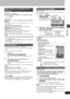 Page 1919
RQT6984
Playing back
[VCD]
Switch [DVD, TV] to “DVD” and
Press the numbered buttons (0, 1j9) to select an item.
e.g., “5”: [0] ➜ [5]
“15”: [1] ➜ [5]
[DVD-A] [DVD-V]
Press [3, 4, 2, 1] to select an item and press
[ENTER].
≥You may also be able to use the numbered buttons (0, 1j9) to
select an item.
Other buttons used to operate menus
Read the disc’s instructions for further details about operation.
[9][5]: Shows the next menu.
[:][4]: Shows the previous menu.
[RETURN]: Shows the menu screen. [VCD]
[TOP...